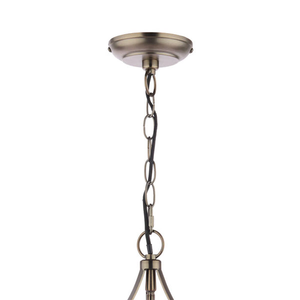 Laura Ashley Allerford 3 Light Pendant Satin Bronze with Taupe Shade LA3756646-Q