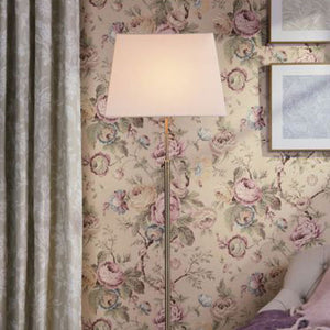 Laura Ashley Bartley Floor Lamp Antique Brass with Shade LA3756684-Q