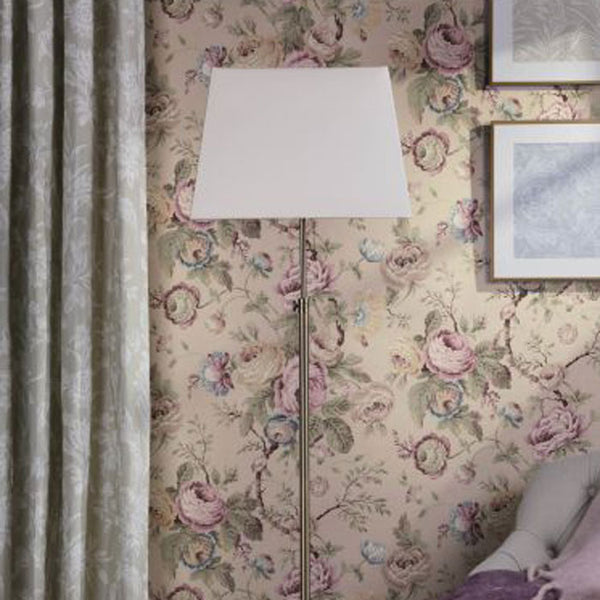 Laura Ashley Bartley Floor Lamp Antique Brass with Shade LA3756684-Q