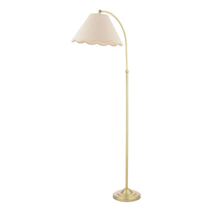 Laura Ashley Cordwell Floor Lamp Matt Antique Brass with Natural Linen Shade LA3756743-Q