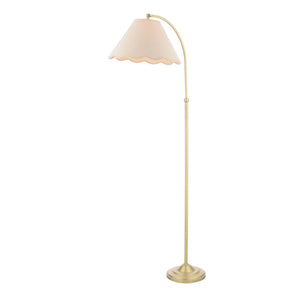Laura Ashley Cordwell Floor Lamp Matt Antique Brass with Natural Linen Shade LA3756743-Q