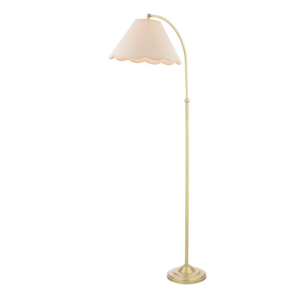 Laura Ashley Cordwell Floor Lamp Matt Antique Brass with Natural Linen Shade LA3756743-Q