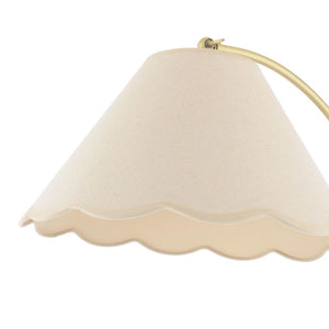 Laura Ashley Cordwell Floor Lamp Matt Antique Brass with Natural Linen Shade LA3756743-Q