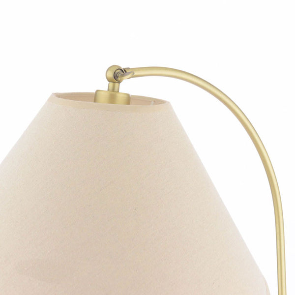 Laura Ashley Cordwell Floor Lamp Matt Antique Brass with Natural Linen Shade LA3756743-Q