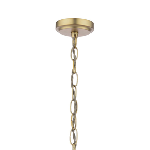 Laura Ashley Durford Large Pendant Matt Antique Brass & White Ceramic LA3756726-Q