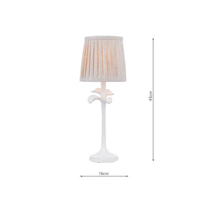 Laura Ashley Eleni Table Lamp Matt White With Shade LA3756510-Q