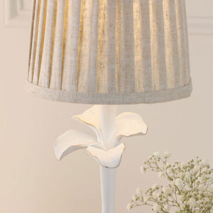 Laura Ashley Eleni Table Lamp Matt White With Shade LA3756510-Q