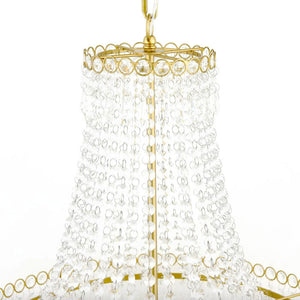 Laura Ashley Enid 5 Light Grande Chandelier Glass & Matt Antique Brass LA3756711-Q