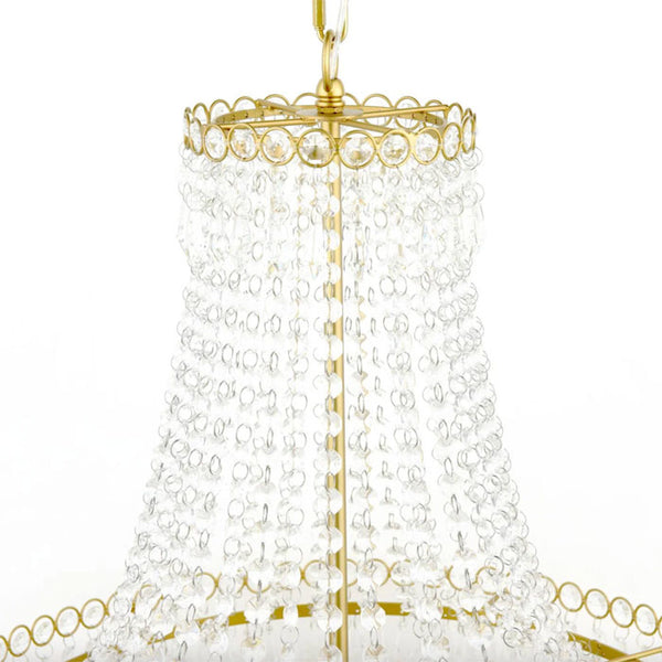 Laura Ashley Enid 5 Light Grande Chandelier Glass & Matt Antique Brass LA3756711-Q