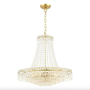 Laura Ashley Enid 5 Light Grande Chandelier Glass & Matt Antique Brass LA3756711-Q