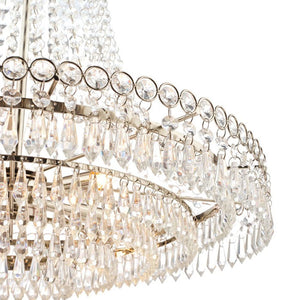 Laura Ashley Enid Grand 5 Light Chandelier Polished Nickel & Cut Glass LA3718230-Q