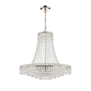 Laura Ashley Enid Grand 5 Light Chandelier Polished Nickel & Cut Glass LA3718230-Q