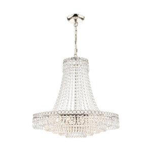 Laura Ashley Enid Grand 5 Light Chandelier Polished Nickel & Cut Glass LA3718230-Q