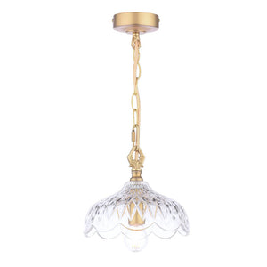 Laura Ashley Eversden Single Pendant in Antique Brass & Crystal LA3756652-Q