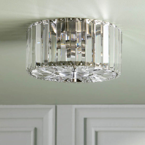 Laura Ashley Fernhurst Small 3 Light Flush Crystal & Antique Brass LA3756657-Q