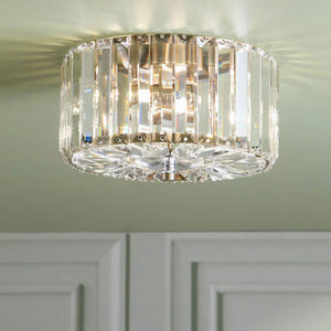 Laura Ashley Fernhurst Small 3 Light Flush Crystal & Antique Brass LA3756657-Q