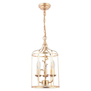 Laura Ashley Halton 3 Light Pendant Distressed Gold Leaf LA3756509-Q