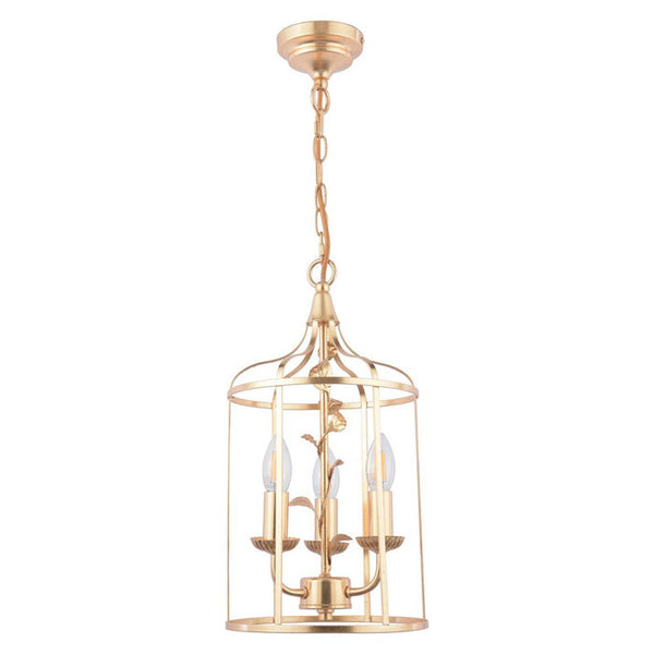 Laura Ashley Halton 3 Light Pendant Distressed Gold Leaf LA3756509-Q