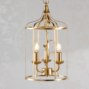 Laura Ashley Halton 3 Light Pendant Distressed Gold Leaf LA3756509-Q