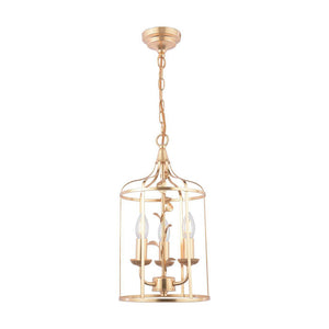Laura Ashley Halton 3 Light Pendant Distressed Gold Leaf LA3756509-Q
