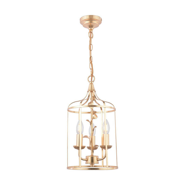 Laura Ashley Halton 3 Light Pendant Distressed Gold Leaf LA3756509-Q