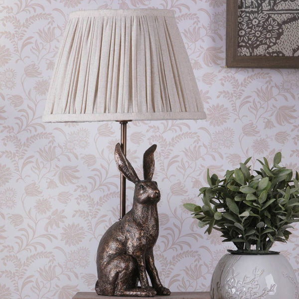 Laura Ashley Hare Table Lamp Antique Bronze with Shade LA3756663-Q
