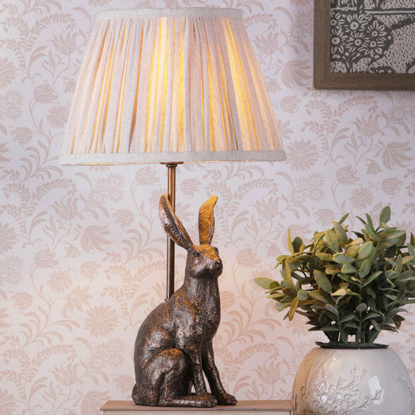 Laura Ashley Hare Table Lamp Antique Bronze with Shade LA3756663-Q