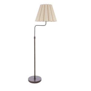Laura Ashley Holwell Floor Lamp Antique Bronze with Natural Linen Shade LA3756645-Q