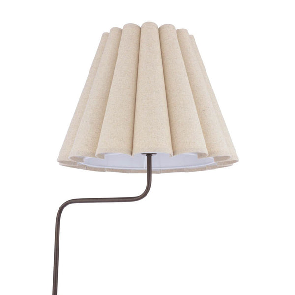 Laura Ashley Holwell Floor Lamp Antique Bronze with Natural Linen Shade LA3756645-Q