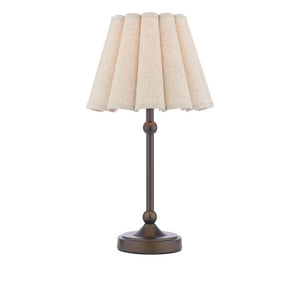 Laura Ashley Holwell Table Lamp Antique Bronze with Natural Linen Shade LA3756644-Q