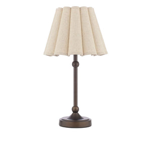 Laura Ashley Holwell Table Lamp Antique Bronze with Natural Linen Shade LA3756644-Q
