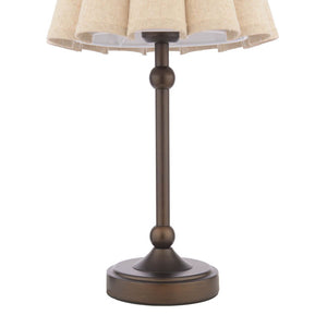 Laura Ashley Holwell Table Lamp Antique Bronze with Natural Linen Shade LA3756644-Q