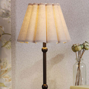 Laura Ashley Holwell Table Lamp Antique Bronze with Natural Linen Shade LA3756644-Q