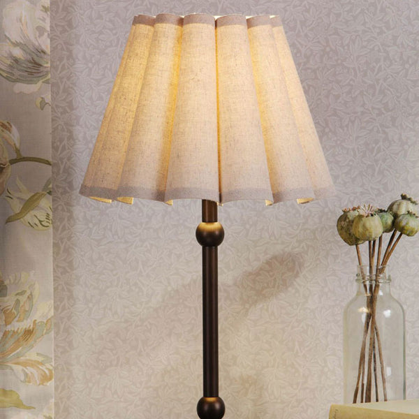 Laura Ashley Holwell Table Lamp Antique Bronze with Natural Linen Shade LA3756644-Q