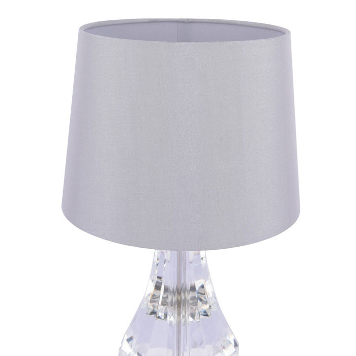 Laura Ashley Humby Touch Table Lamp Crystal & Polished Nickel With Shade LA3756244-Q