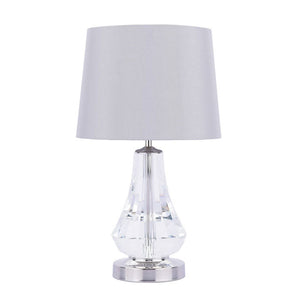 Laura Ashley Humby Touch Table Lamp Crystal & Polished Nickel With Shade LA3756244-Q