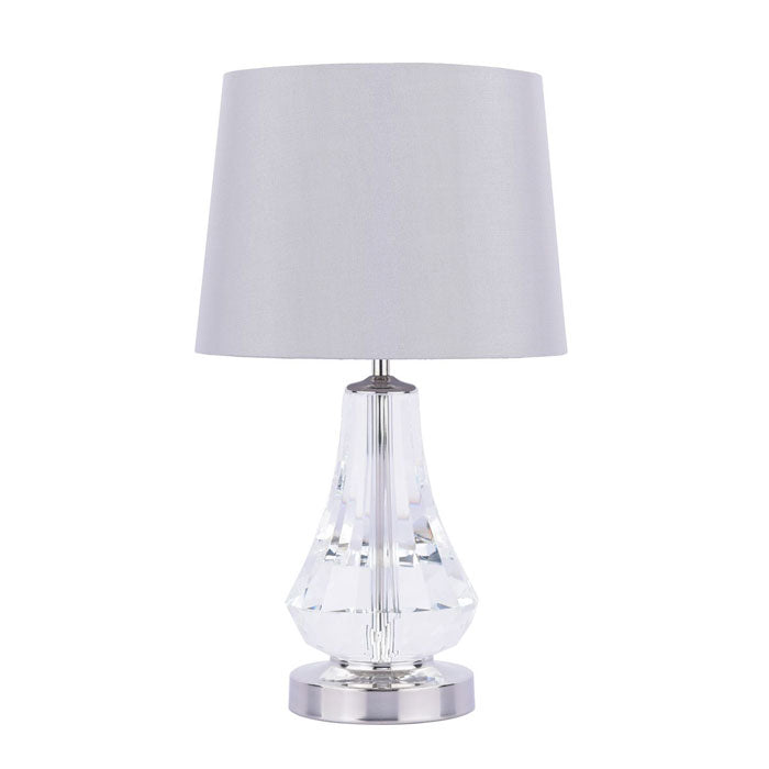 Laura Ashley Humby Touch Table Lamp Crystal & Polished Nickel With Shade LA3756244-Q