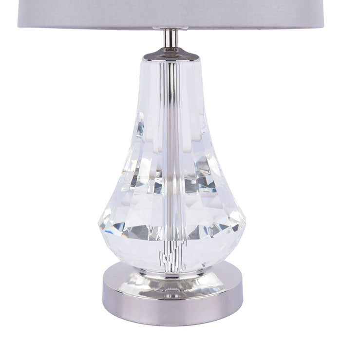 Laura Ashley Humby Touch Table Lamp Crystal & Polished Nickel With Shade LA3756244-Q