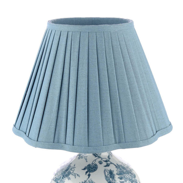 Laura Ashley Maltby Table Lamp Blue Ceramic & Antique Brass with Shade LA3756738-Q