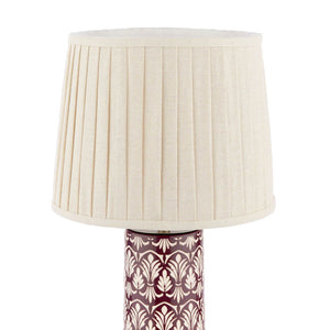 Laura Ashley Medlock Table Lamp Purple Ceramic & Antique Brass with Shade LA3756732-Q
