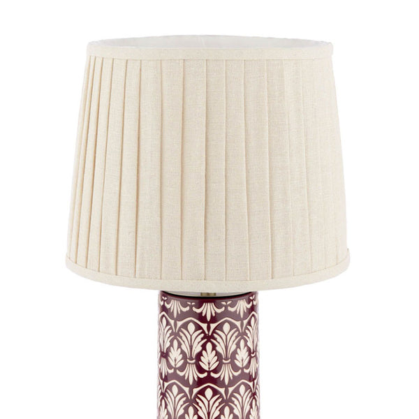 Laura Ashley Medlock Table Lamp Purple Ceramic & Antique Brass with Shade LA3756732-Q