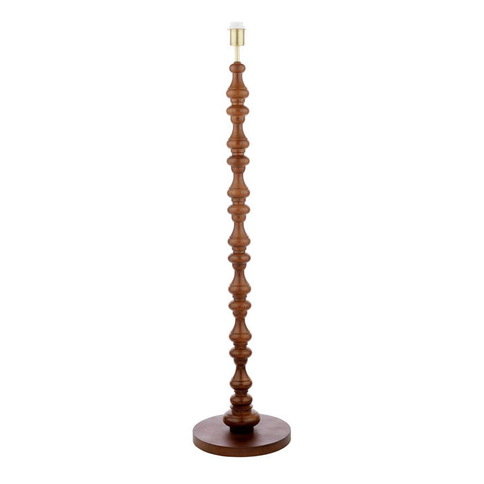 Laura Ashley Millbrook Floor Lamp Dark Wood & Industrial Brass Base Only LA3756744-Q