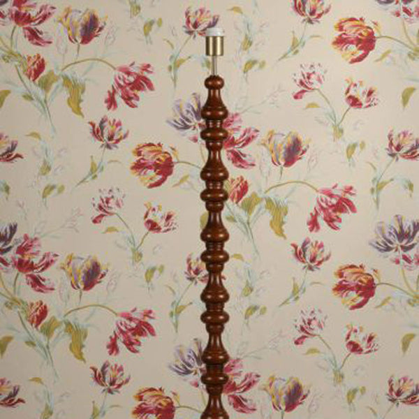 Laura Ashley Millbrook Floor Lamp Dark Wood & Industrial Brass Base Only LA3756744-Q