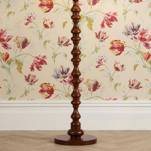 Laura Ashley Millbrook Floor Lamp Dark Wood & Industrial Brass Base Only LA3756744-Q
