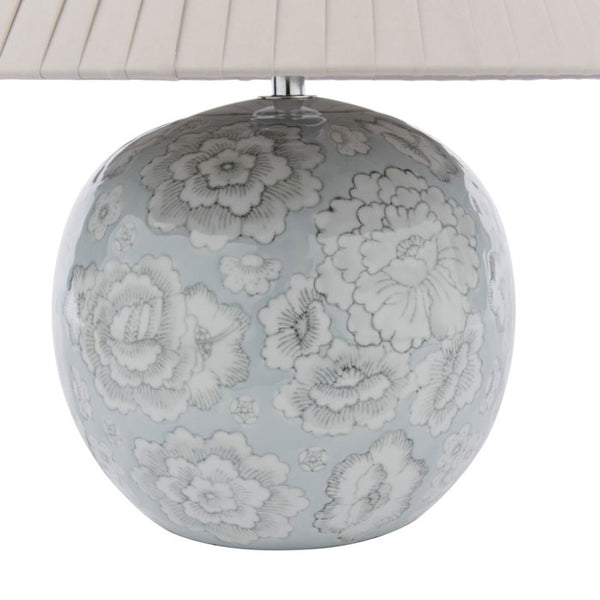 Laura Ashley Montford Table Lamp Blue Ceramic With Shade LA3756619-Q