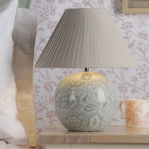 Laura Ashley Montford Table Lamp Blue Ceramic With Shade LA3756619-Q