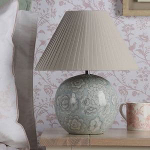 Laura Ashley Montford Table Lamp Blue Ceramic With Shade LA3756619-Q