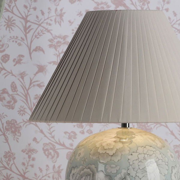 Laura Ashley Montford Table Lamp Blue Ceramic With Shade LA3756619-Q