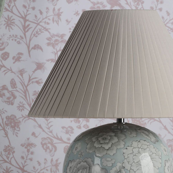 Laura Ashley Montford Table Lamp Blue Ceramic With Shade LA3756619-Q