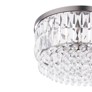Laura Ashley Rhosill 3 Light Semi-Flush Crystal and Aged Pewter LA3756467-Q
